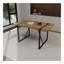 Ensemble de table de salle à manger en bois aggloméré de 55 po avec ensemble de 4 pièces, ensemble de table de salle à manger en bois médiéval, base rectangulaire en métal, table de salle à manger et chaise en suède-602221802