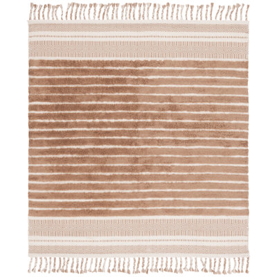 Ormiston Hand Woven Cotton Pile Striped Rug