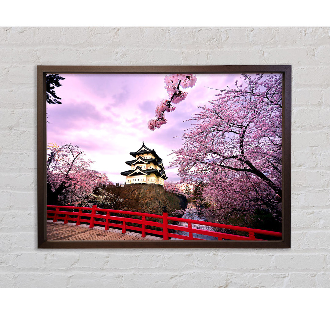 Schloss Hirosaki Japan - Einzelner Bilderrahmen Kunstdrucke auf Leinwand