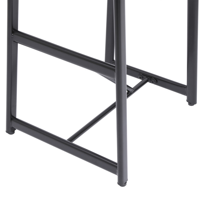 Ensemble de 3 tabourets de bar, hauteur comptoir. Noir et brun noyer Chaises ergonomiques confortables. Fabrication en métal, capacité de 220 lb. Polyvalent pour plusieurs endroits. Design moderne. Facile à assembler 3