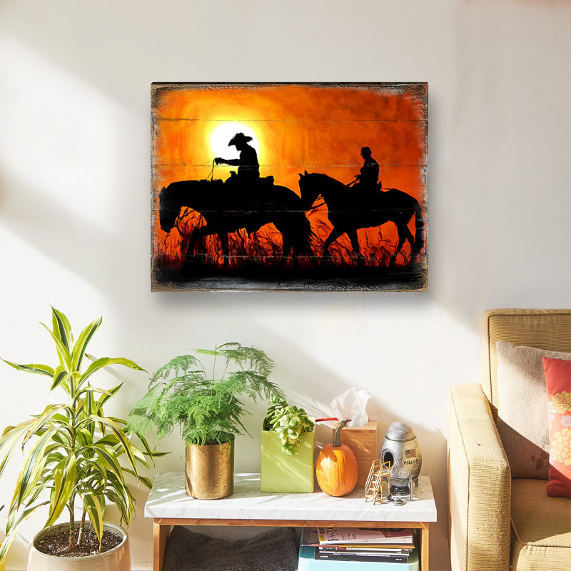 Bloc en bois cowboys Scheffler, H 20 po x l 29 po x P 1po
