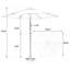 Parasol de table d'extérieur 9 pi avec parasol inclinable et manivelle, parasol de marché 6 côtes robustes, terrasse, cour, piscine (base non incluse)-314996914