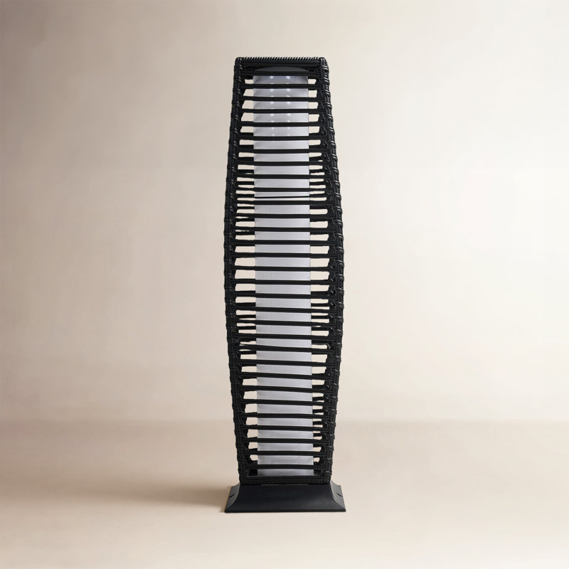 Freida Solar Powered Wicker Floor Lamp, 31" H x 8.3" W x 8.3" D