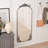 Modern 58"X24" Arched Full Body Mirror With Vintage Ornate Carved Applique On Top And Bottom-1380799323