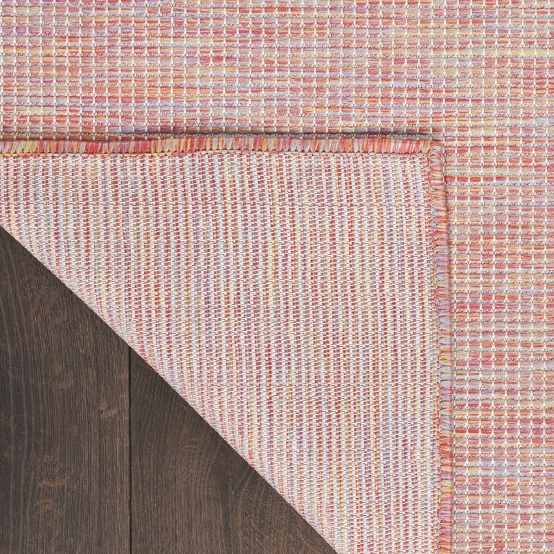 Hyden Positano Solid Rainbow Indoor/Outdoor Area Rug, Rectangle 4' x 6'