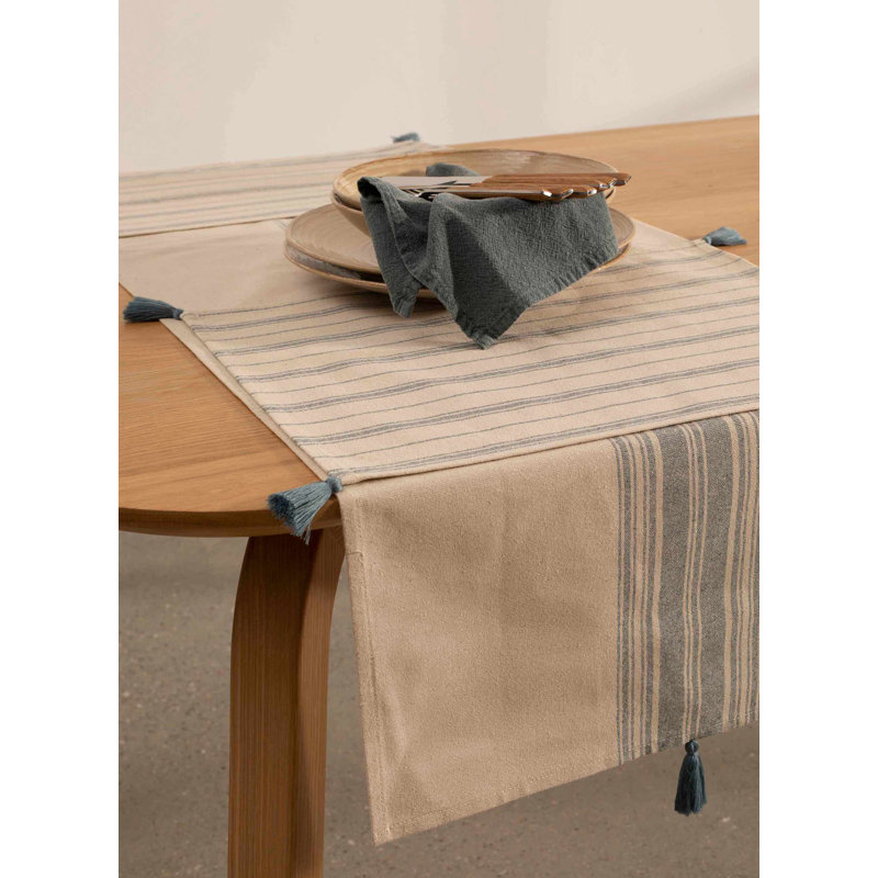 Milmont Cotton Blend Striped Rectangle Placemat