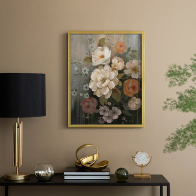 Moody Blooms, reproduction encadrée - bois massif