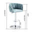Chaises de bar réglables à hauteur de comptoir de 2 à 360 pivotantes, tissu bleu avec dossier tissé et repose-pieds pour café, pub, tabourets de cuisine pivotants, 2 pièces