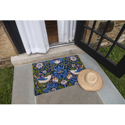 Non-Slip Floral Outdoor Doormat