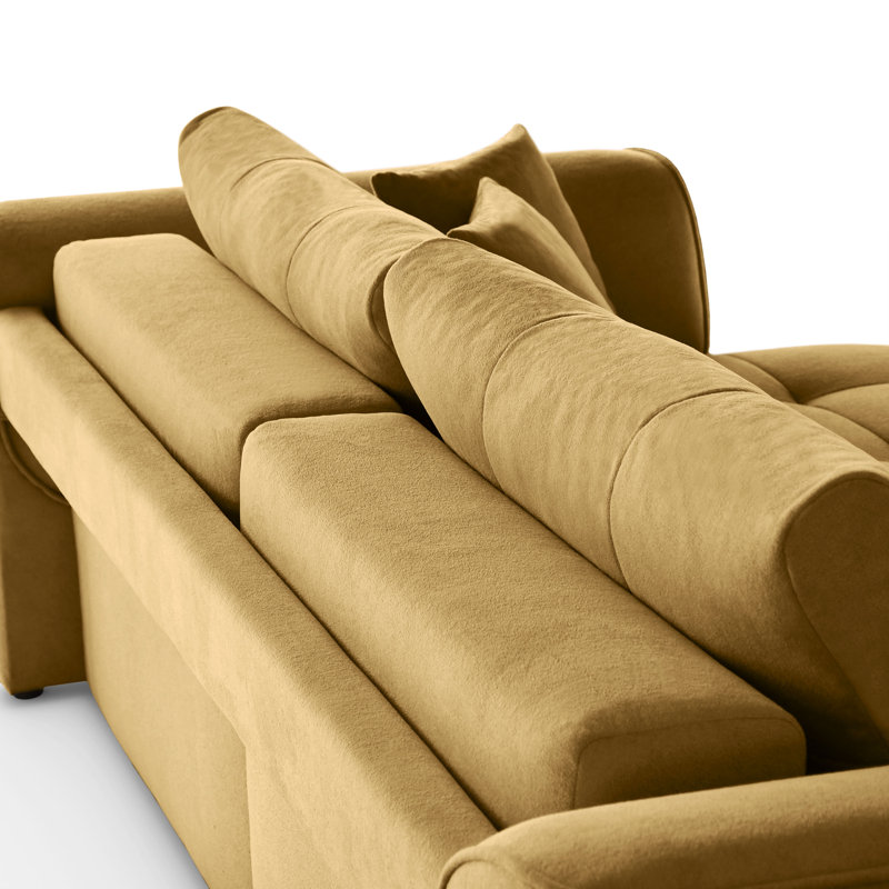 Creddy Universal Corner Sofa with Sleeping Fuction , Yellow