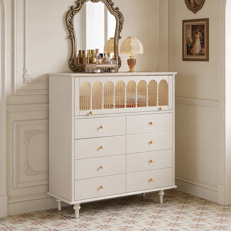 Armoire de rangement artistique de style français, 47.24" H x 51.18" W x 15.74" D