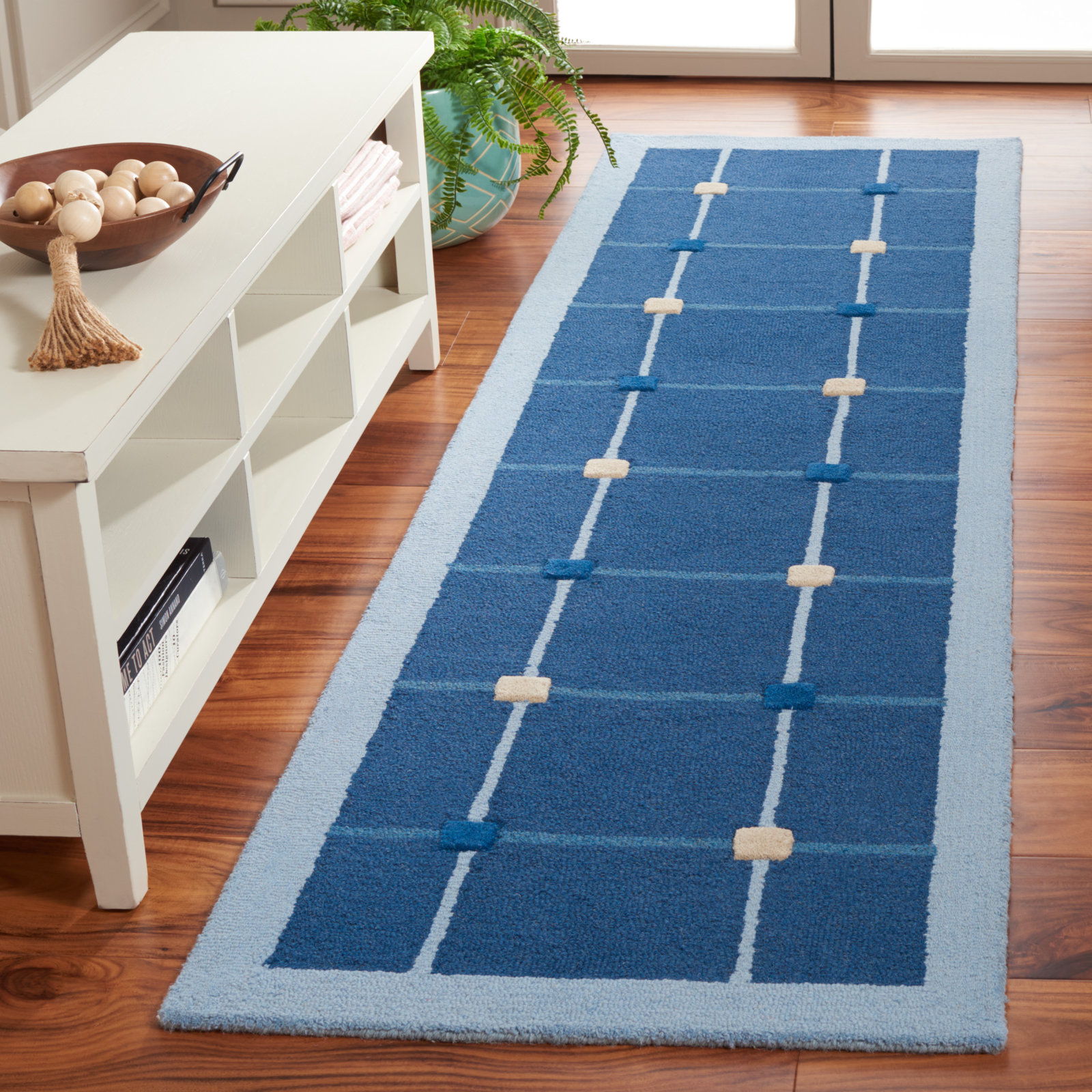 Elway Hand-Woven Checkered Rug, Runner 2'3" x 8'