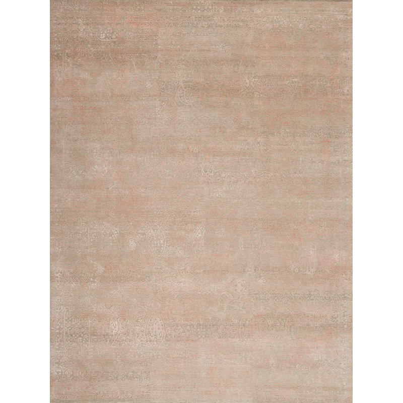 Amour Hand Knotted Area Rug in Pink
