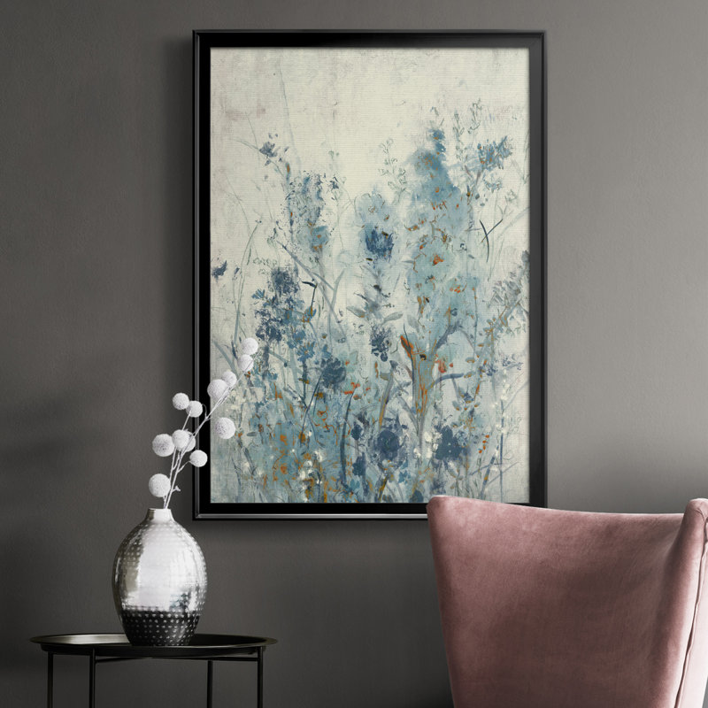 Toile encadrée de qualité supérieure AU CH Blue Spring II - prête à être accrochée, H 24,5 po x l 18,5 po x P 1 po, Noir