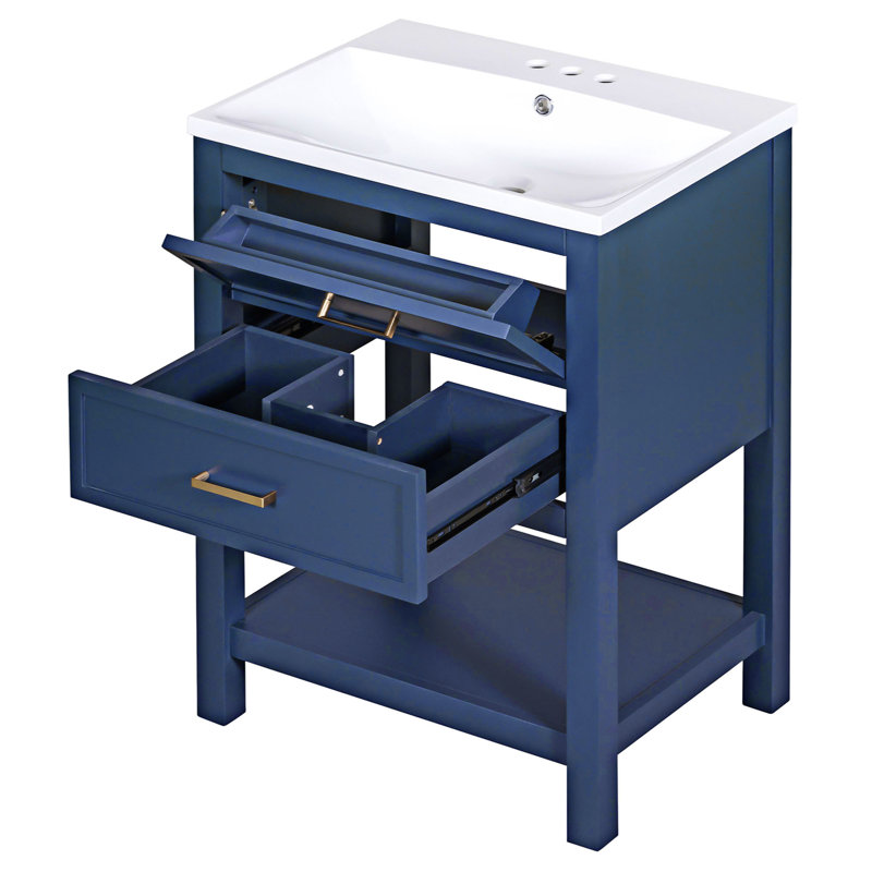 Meuble-lavabo simple avec plateau en résine Paliwal