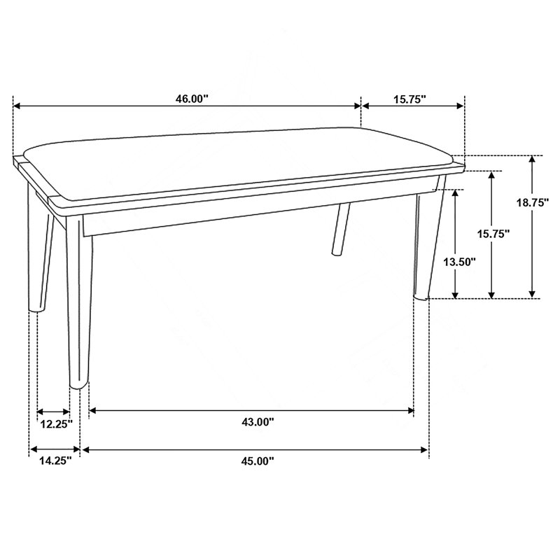 Banc de salle à manger rembourré