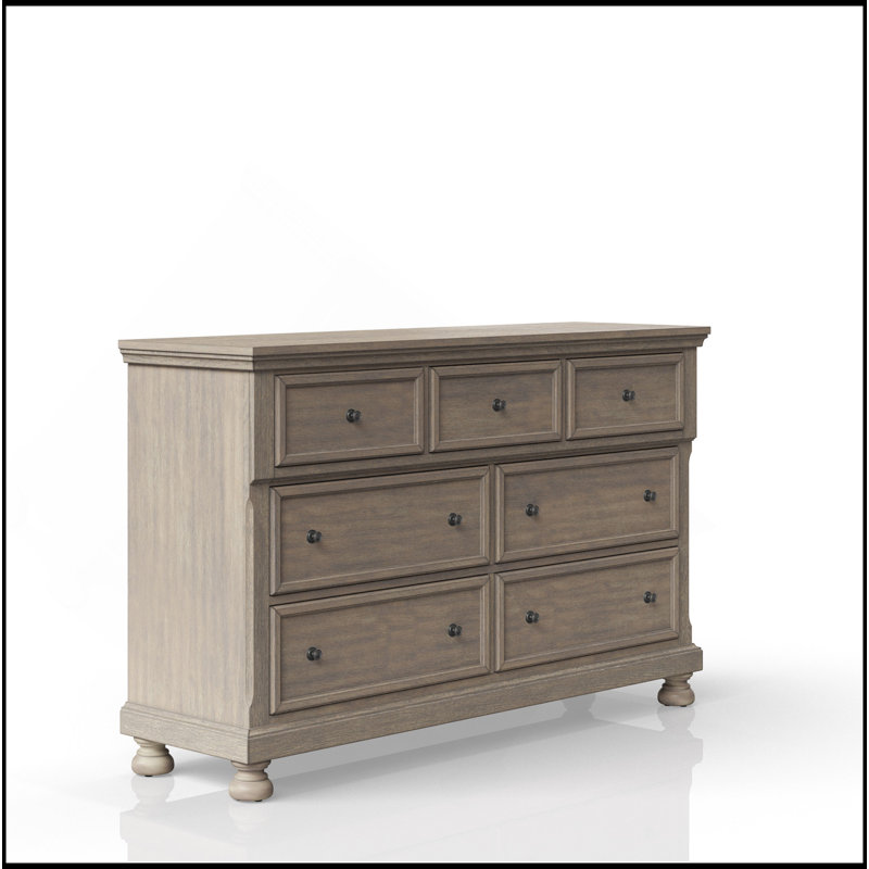 Commode sept tiroirs gris antique, Gris antique