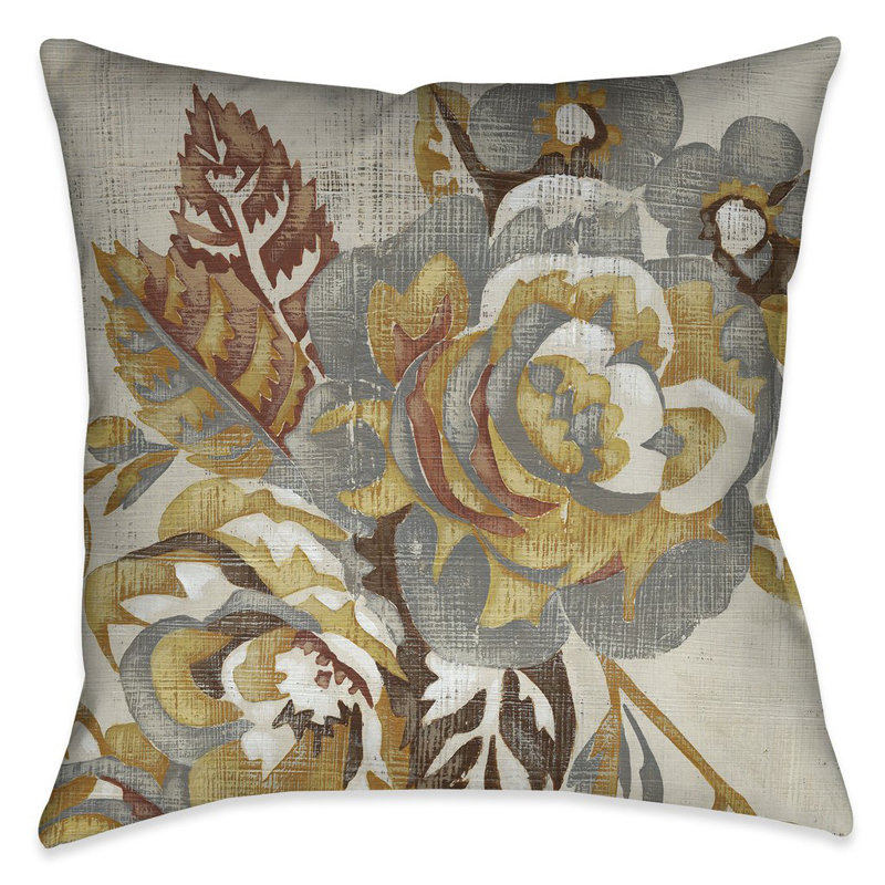 Coussin Honeyed Blooms Blooms, 18 po x 18 po, Intérieur