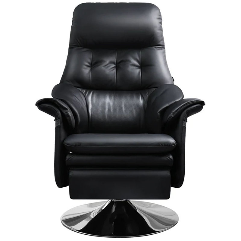 Ennio Massage Executive Office Chair with Footrest, Reclining Ergonomic Office Desk Chairs for Long Hours, Big and Tall Genuine Leather Office Chair with Heating& Ventilation