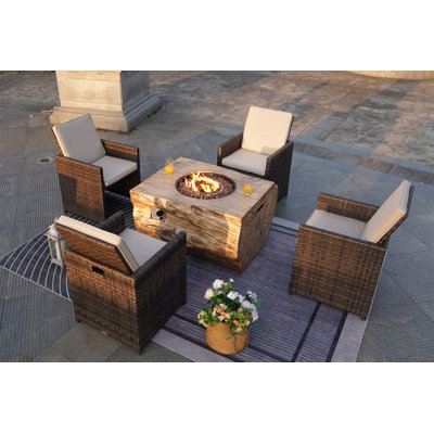 4 - Person Patio Conversation Set with Cushions