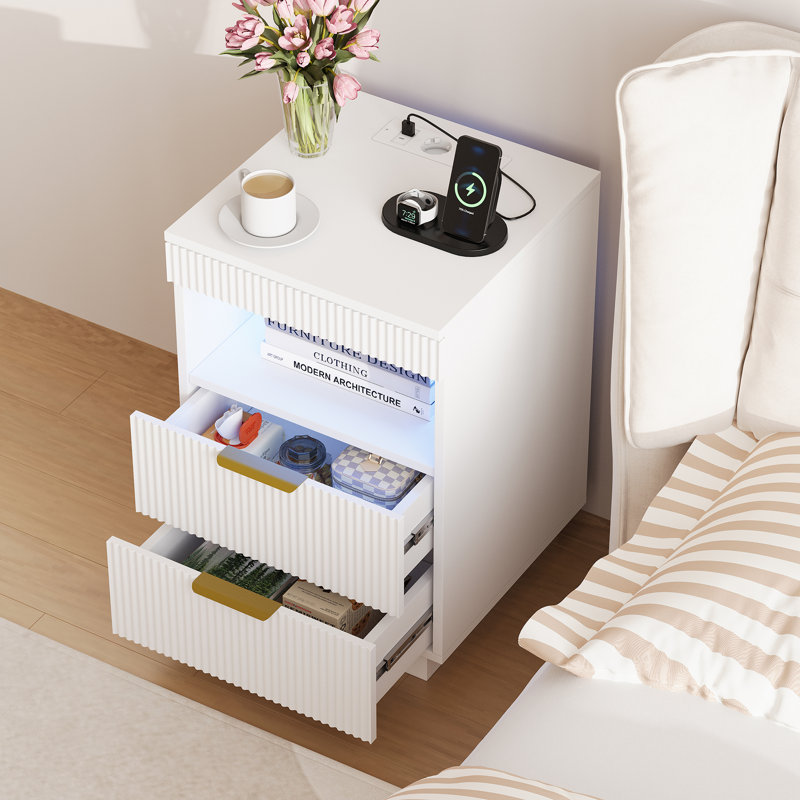 40 cm W 2 -Drawer Filing Cabinet, White