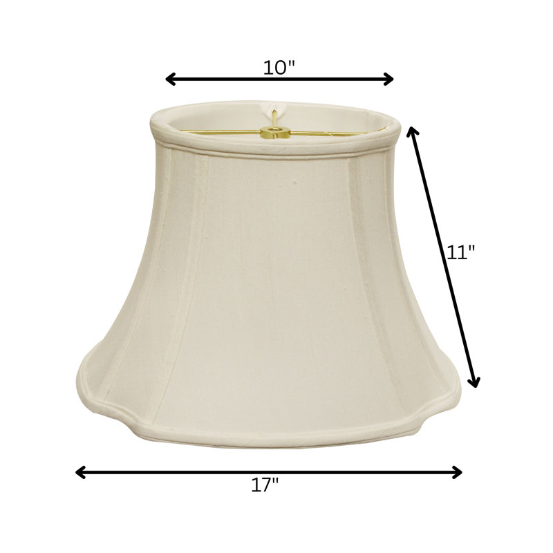 Abat-jour cloche en soie 12,5 "(araignée), Blanc, H 11 po x l 17 po x P 17 po