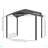 Soft Top Patio Gazebo Outdoor Canopy With Unique Geometric Design Roof, All-Weather Steel Frame