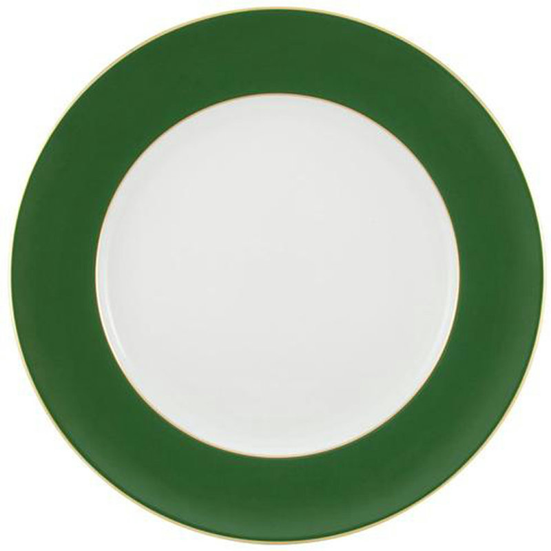 Service Plates Bone China Platter, Green