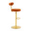 Tabourets de bar rotatifs réglables en velours moderne avec base en chrome doré-1916924165