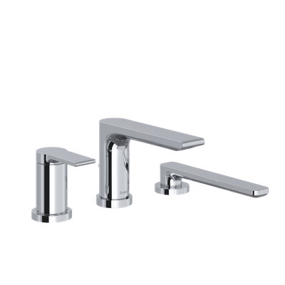 Garniture de robinet de baignoire à pression équilibrée à 3 trous Fresk