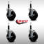 Ensemble de roulettes extensibles pivotantes en caoutchouc dur de 5 pouces 3/4 pouces avec frein SCC