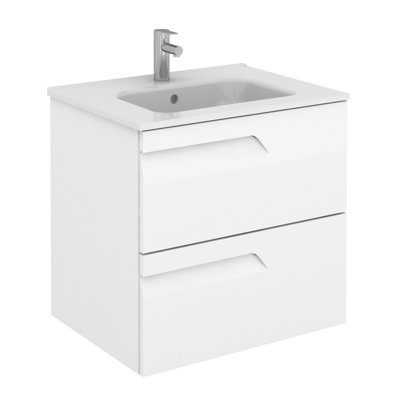 Ensemble de meuble-lavabo de salle de bain simple fixé au mur 24 po Alejandro