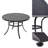 Round Iron Outdoor Dining Table Umbrella Hole , 41.9 " W 41.9 " D