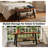 40-Inch Rustic Solid Wood Storage Bench With Metal Frame