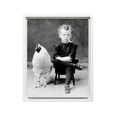 Boy Smoking Cigarette With A Chicken