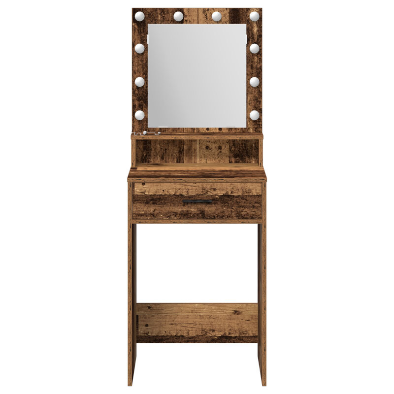 Solid Reclaimed Wood 50 X 41 X 135 Cm Mirror, Old Wood