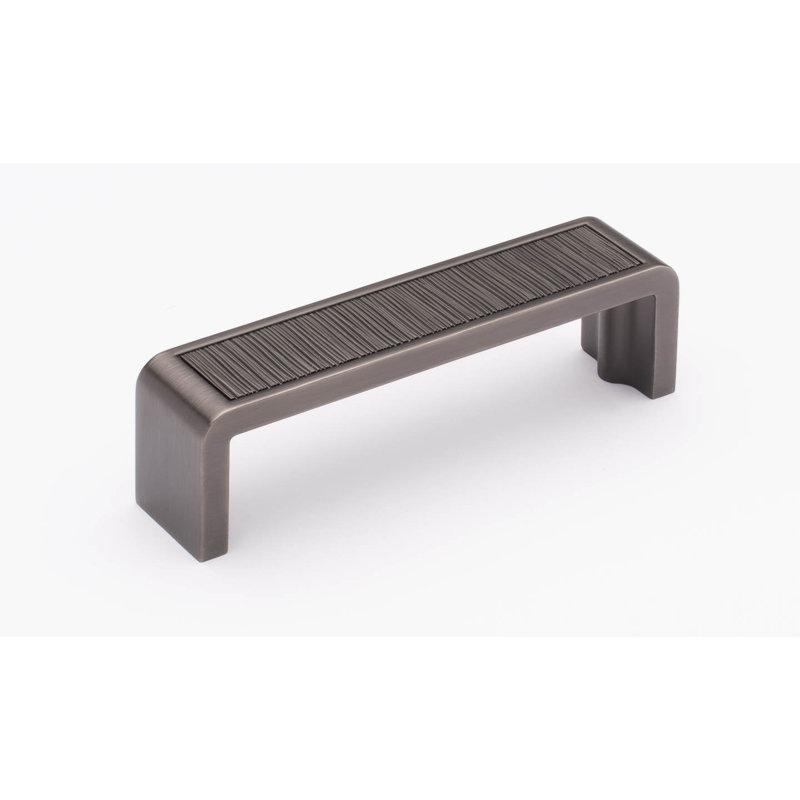 Brushed 4" Center to Center Bar Pull, Gunmetal, 8"