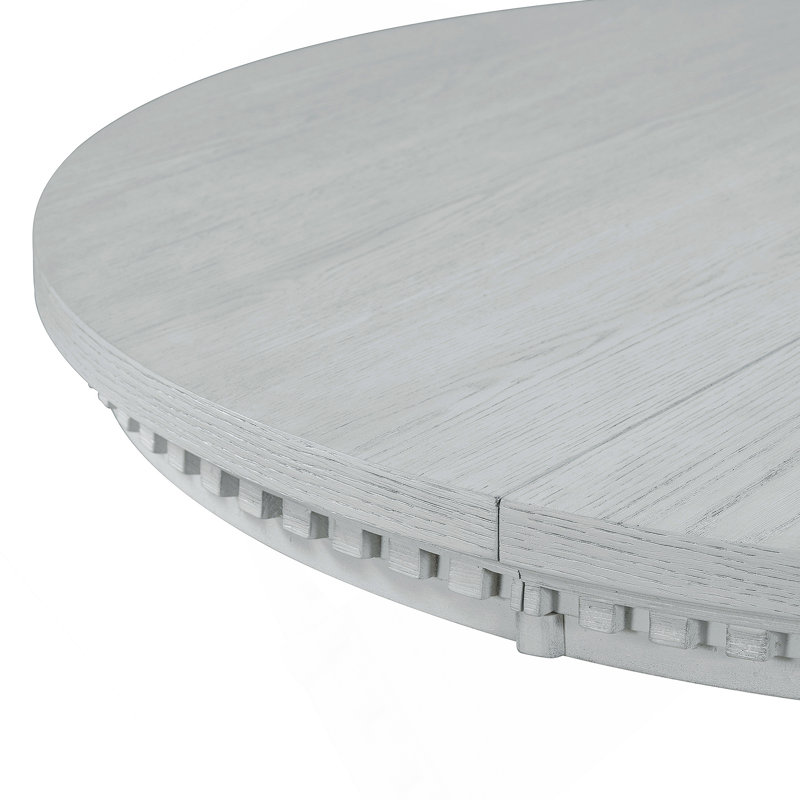 Ensemble de salle à manger 5 pièces, table ronde extensible et 4 chaises pour la salle à manger