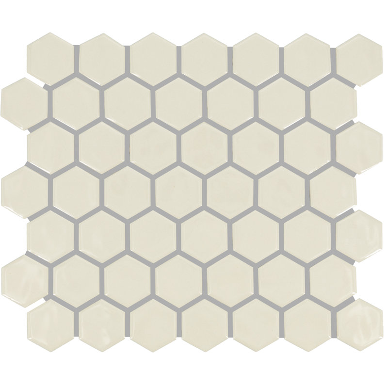 Itona Tile 1-1/2 x 1-1/2 Ceramic Hexagon Mosaic Tile (12 PC Per Carton) (9.72 SQFT Per Carton), Nordic Sand