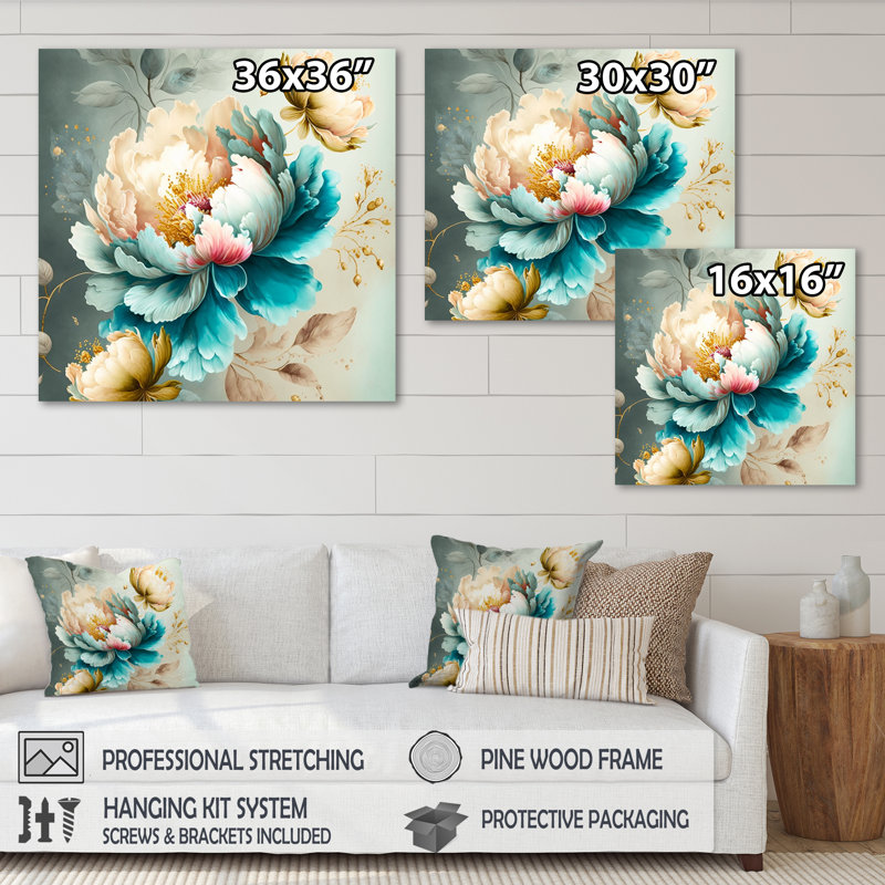 Vibrant Floral Bunch I - Vibrant Floral Bunch I - Imprimé, H 16 po x l 16 po x P 1 po, Toile tendue