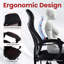 Chaise de bureau ergonomique en filet avec repose-pieds Inbox