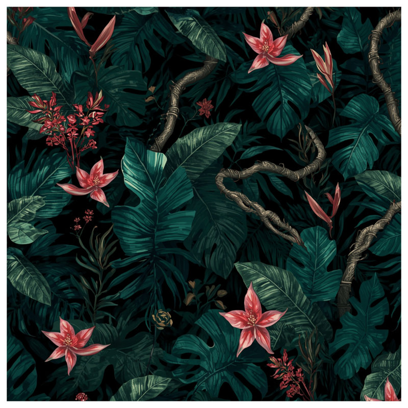Toile tendue sur toile Lush Tropical, 32 po x 32 po