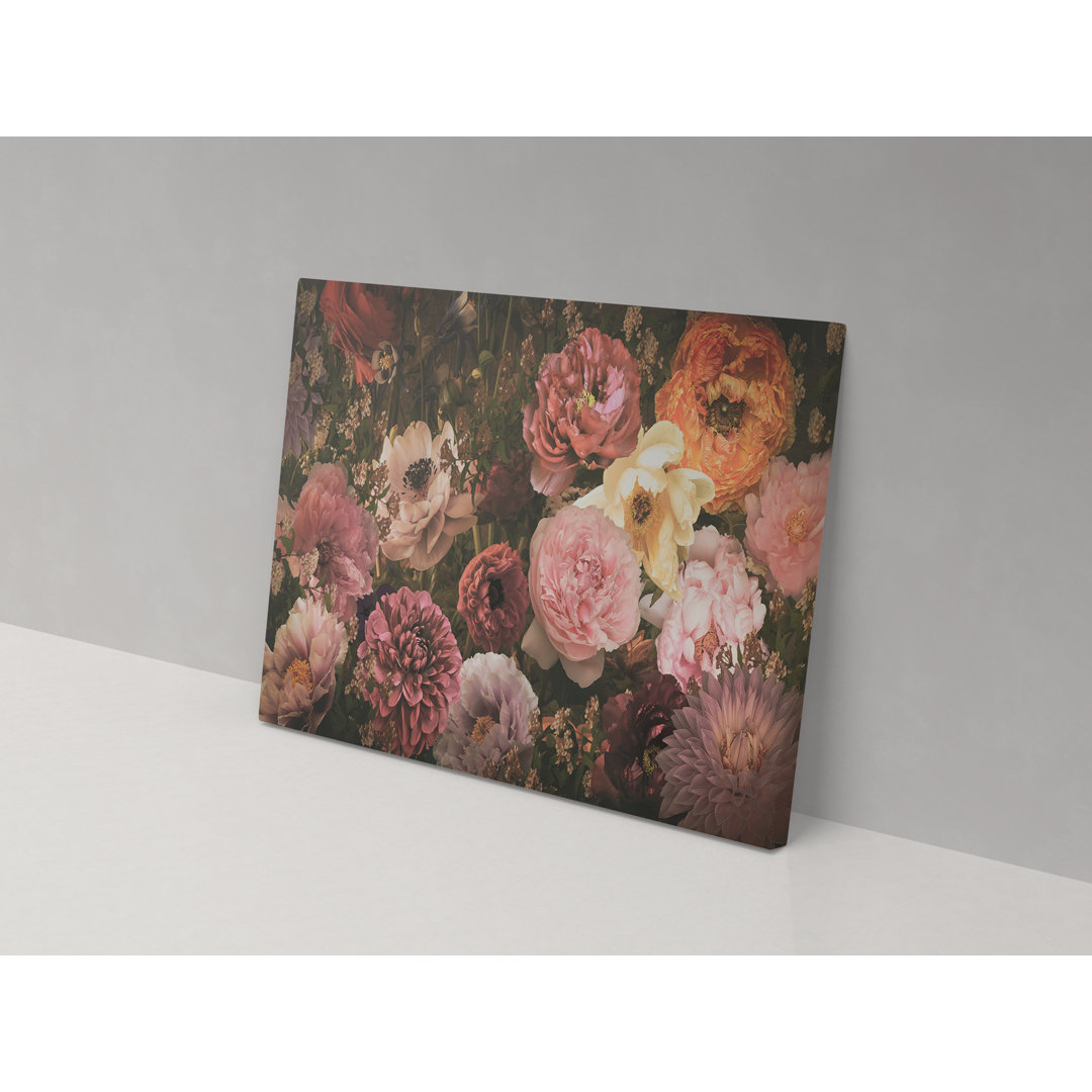 Aged Peonies - Wrapped Canvas Graphic Art