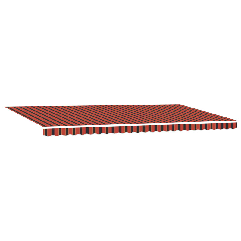 Retractable Awning, Orange/Brown Striped, 600 cm W x 350 cm D