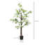 150cm Faux Flowering Plant in Cement Pot