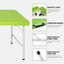 Table pliante portative en plastique, robuste pour l'intérieur et l'extérieur, blanc et noir - Table pliante en plastique, robuste