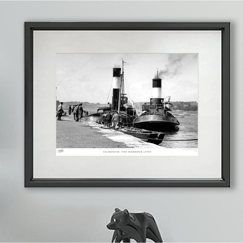 Falmouth, The Harbour C1955 - Single Picture Frame Print, 45cm H x 60cm W x 2.3cm D