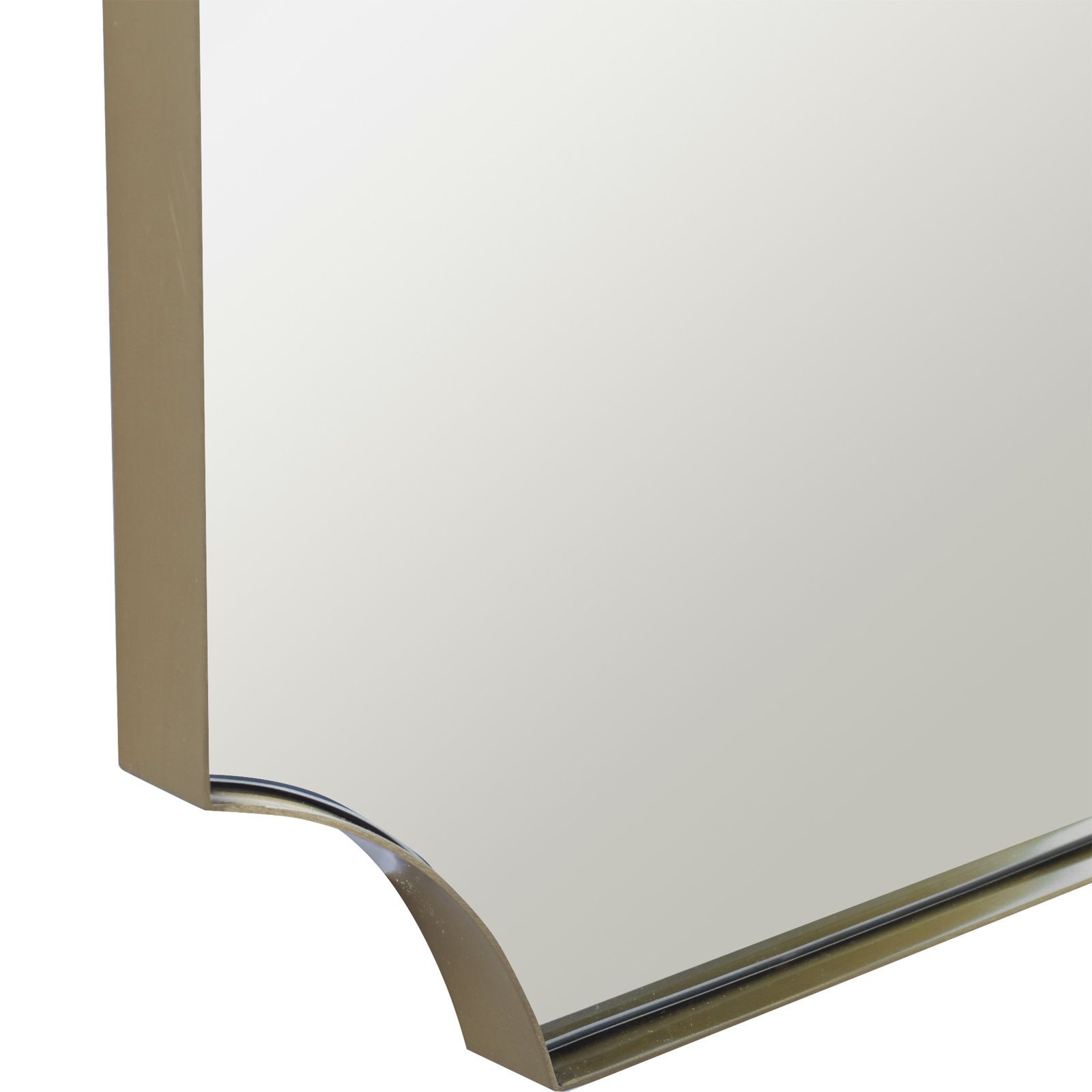 Letellier Metal Wall Mirror, Brass, 40.25” H x 22.25” W
