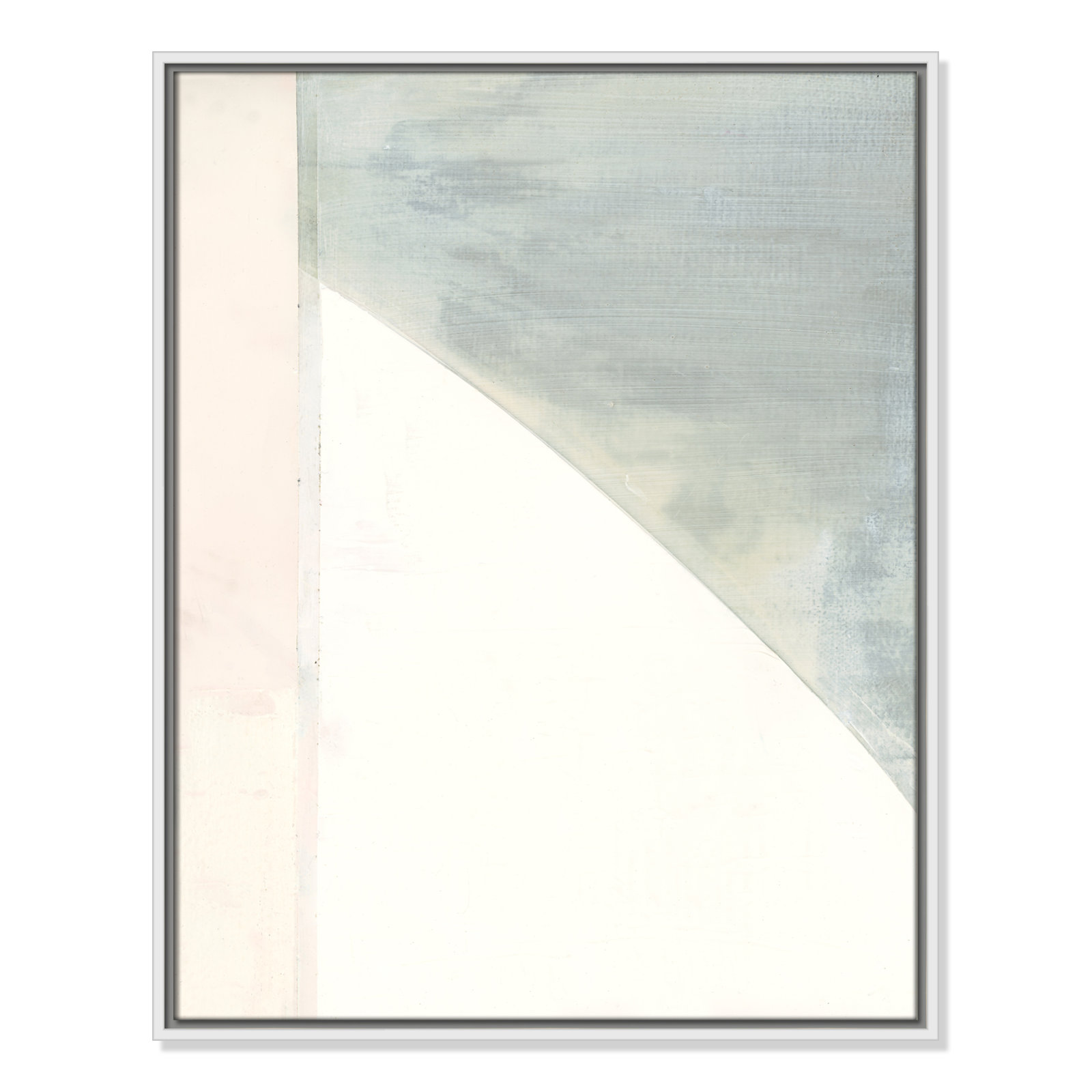 Alexandria "In Neutral I" Painting by Cartissi, White Framed Canvas, 29.5" H x 23.5" W x 2" D