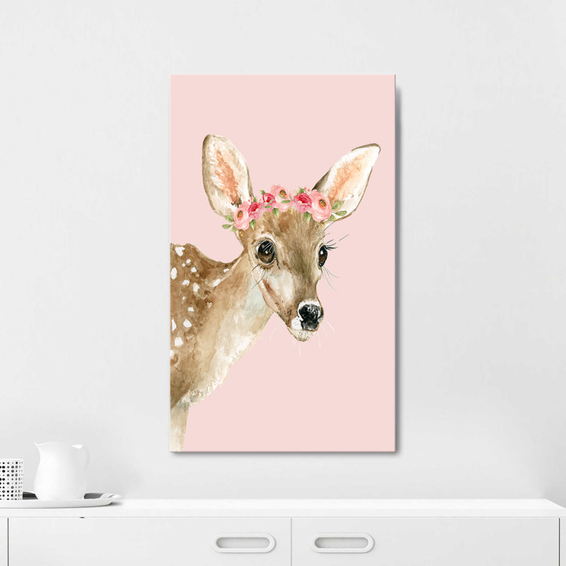 "Fawn Dressed Up" par Carol Robinson, reproduction sur toile, H 30 po x l 18 po x P 1 po